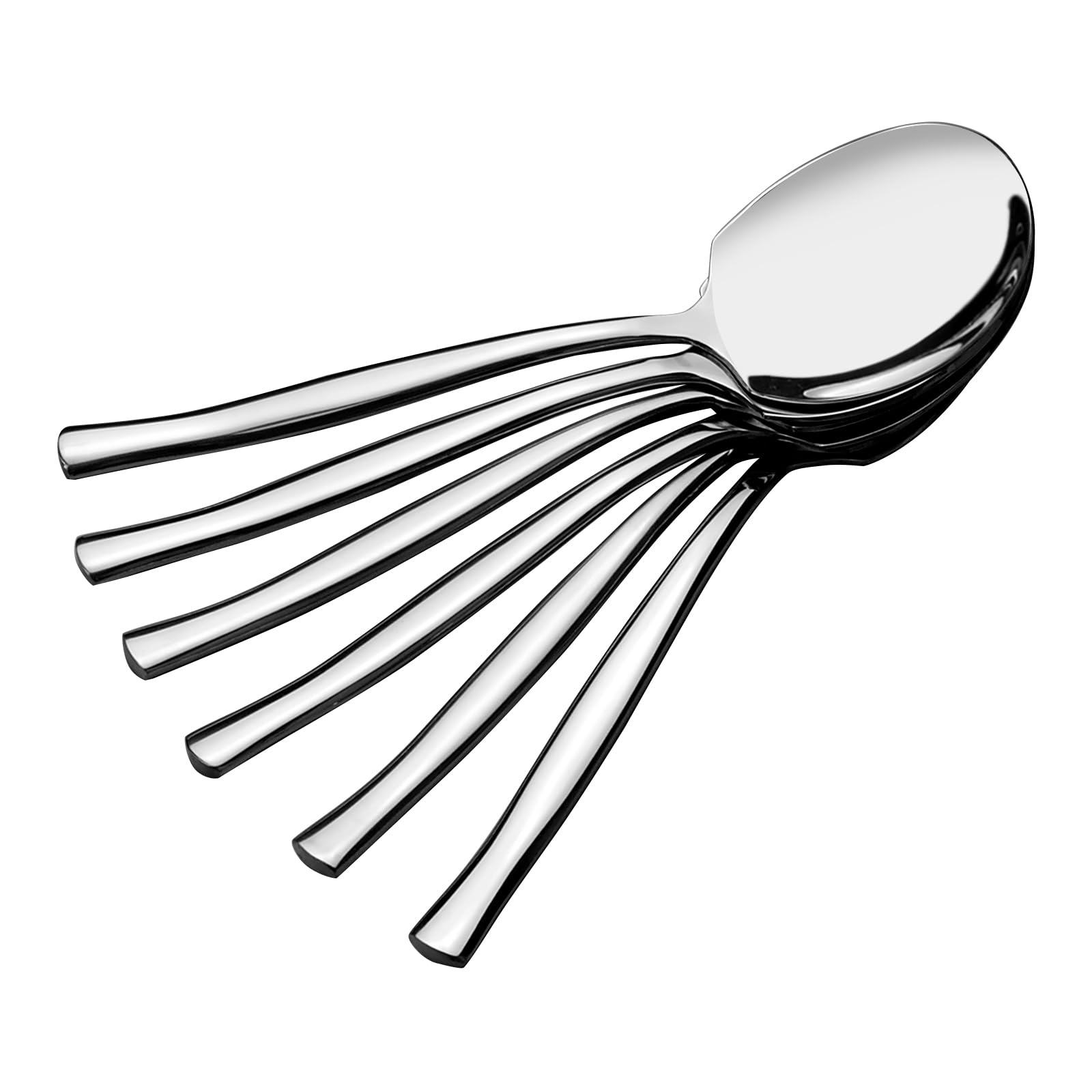 Tyminin 8 Pieces Stainless Steel Buffet Serving Spoon, Large Serving Tablespoons, Silver Serving Spoons Set