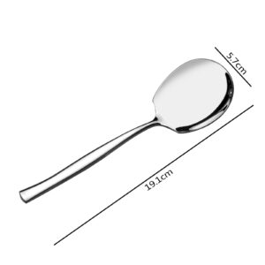 Tyminin 8 Pieces Stainless Steel Buffet Serving Spoon, Large Serving Tablespoons, Silver Serving Spoons Set