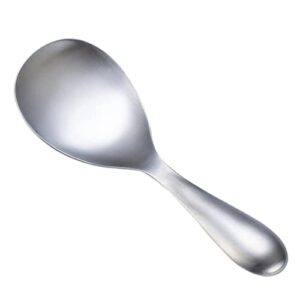 cabilock rice paddle spoon non- stick food serving spoon stainless steel rice spoon scoop kitchen utensils for home restaurant hotel silver