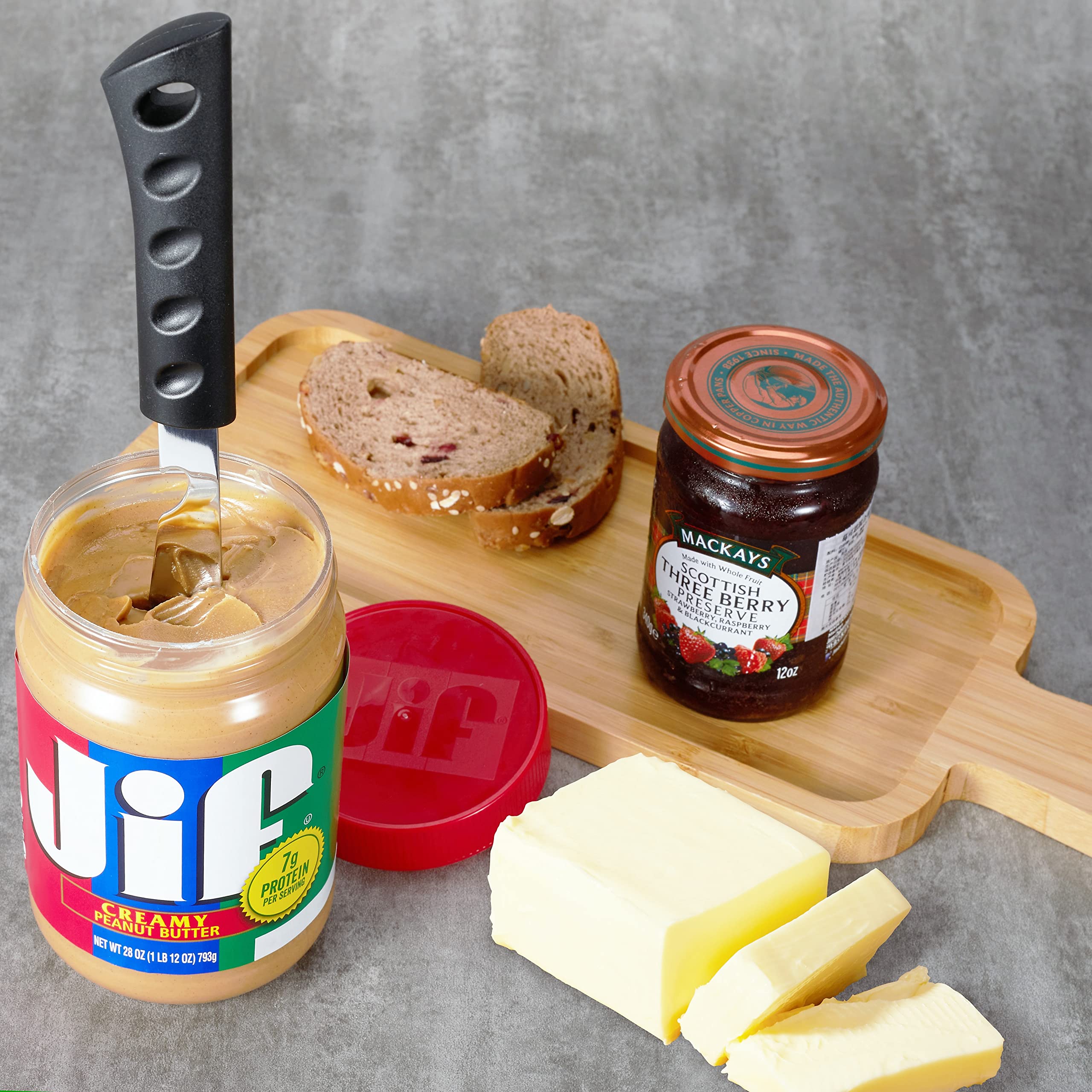 Rfstekhnikos 4 In 1 Multi-Function Knife for Spreading Peanut Butter, Butter, and Jam with Ease | Stir, Scrape, and Clean The Jars Simply | Open Bottles, and Cans Effortlessly! 1X1