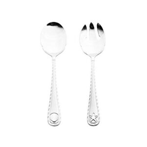 towle living antigua frost serving set, 2-piece, stainless steel