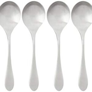 Knork Original Bouillon Stainless Steel Soup, Specialty Spoons, (Pack of 6)