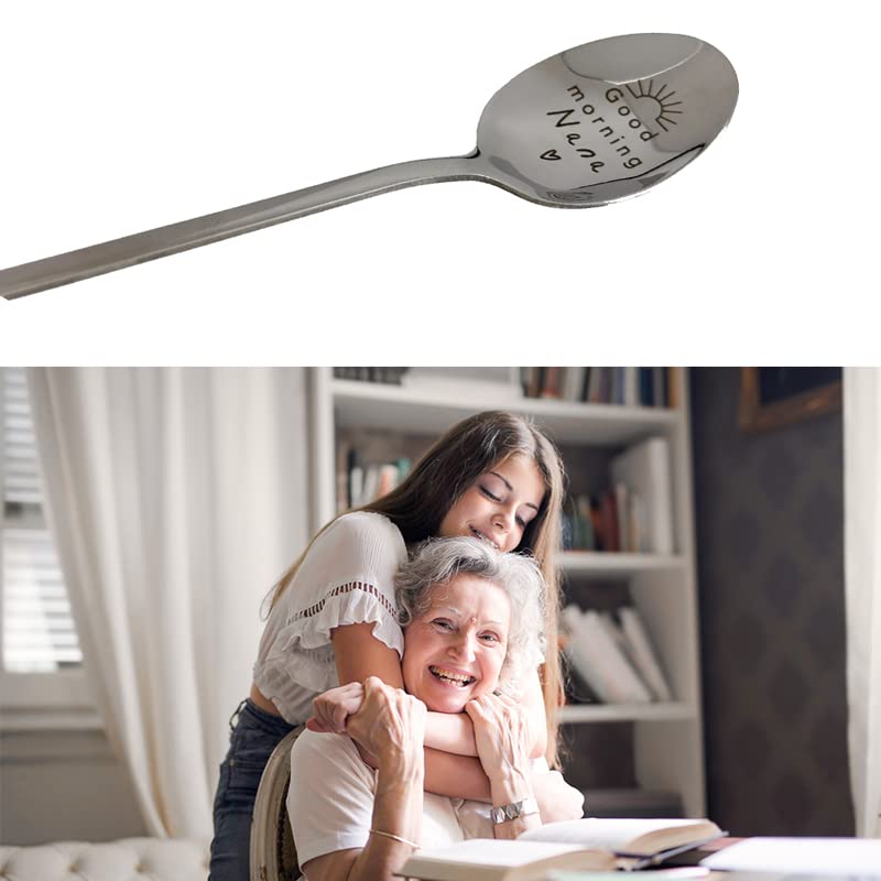 Nana Gifts for Christmas Birthday Gifts Ideas for Grandma Good Morning Nana Spoon for Grandmother Mothers Day Gifts for Grandmom Valentines Gift from Granddaughter Grandson