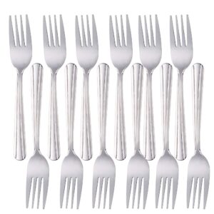 salad fork 6-inch tea dessert fork stainless steel small dinner fork, buy&use set of 12 silverware
