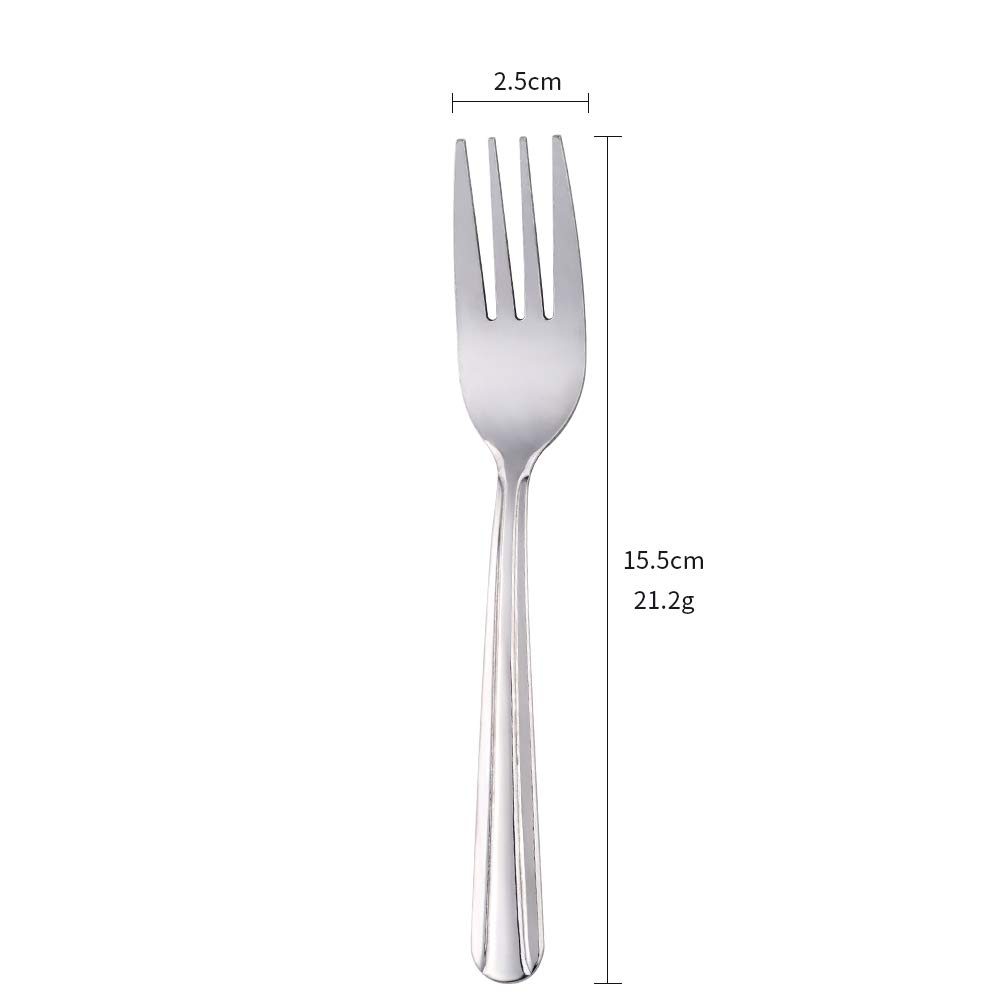 Salad Fork 6-Inch Tea Dessert Fork Stainless Steel Small Dinner Fork, BUY&USE Set of 12 Silverware