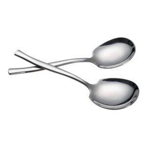 xowine stainless steel buffet serving spoon, 6-piece large serving spoons