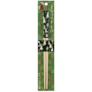 my neighbor totoro bamboo chopstick -anti-slip grip for ease of use - authentic japanese design - lightweight, durable and convenient - leaves
