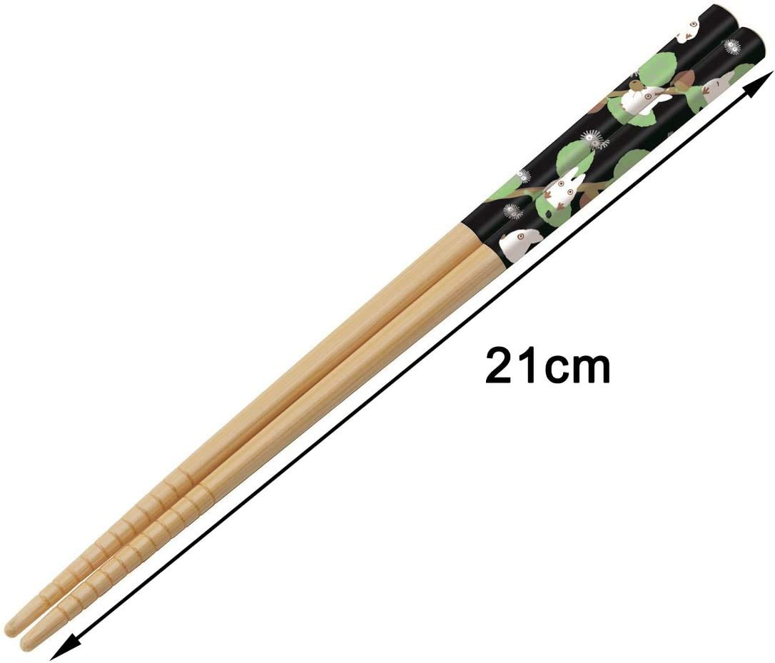 My Neighbor Totoro Bamboo Chopstick -Anti-Slip Grip for Ease of Use - Authentic Japanese Design - Lightweight, Durable and Convenient - Leaves