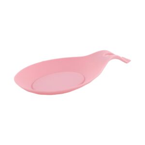 silicone spoon rest for kitchen spoon holder - pink