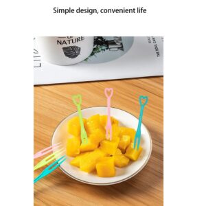 Disposable plastic fruit fork (500pcs) kids fruit fork mini dessert fork Cake fork Food fork Plate fork Birthday, party supplies