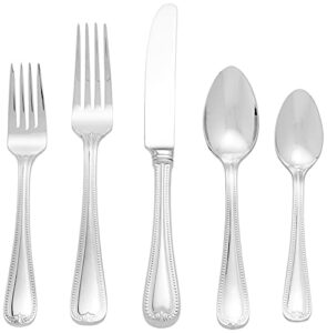 lenox vintage jewel 20-piece flatware set, 3.60 lb, metallic