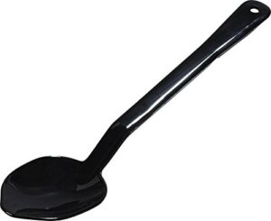 carlisle foodservice products 442003 high heat solid spoon, 13", black