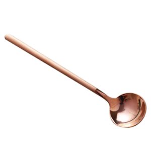 MauSong Professional Coffee Cupping Spoon Dessert Yogurt Spoon Stainless Steel 13x3cm - Rose Gold