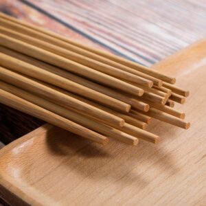 Bamboo Chopsticks Reusable Dishwasher Safe Natural Chinese Health Wooden Bamboo Chopsticks,Long 10 Pairs Sets for Restaurant Home Use Premium Material