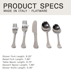 Made In Cookware - Flatware Set - 4 Place Settings (20 Piece Set) - Crafted In Italy