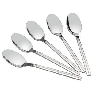 saedy stainless steel dinner spoon/table spoon sets, 7.8 inches, 12-piece