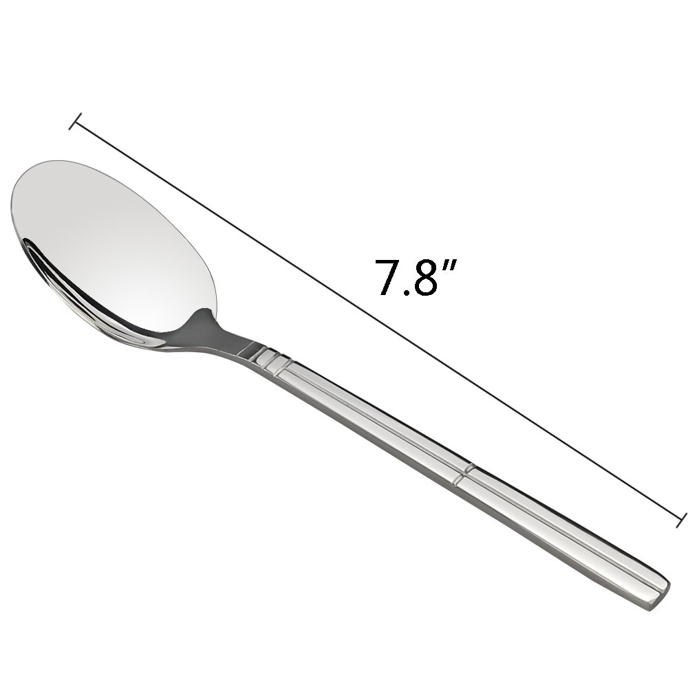 Saedy Stainless Steel Dinner Spoon/Table Spoon Sets, 7.8 Inches, 12-piece