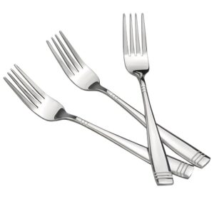 dynkona stainless steel forks set of 12, kitchen forks for eating