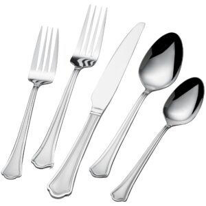 International Silver Adventure 51-Piece Stainless Steel Flatware Set with Serving Utensils and Extra Teaspoons, Service for 8