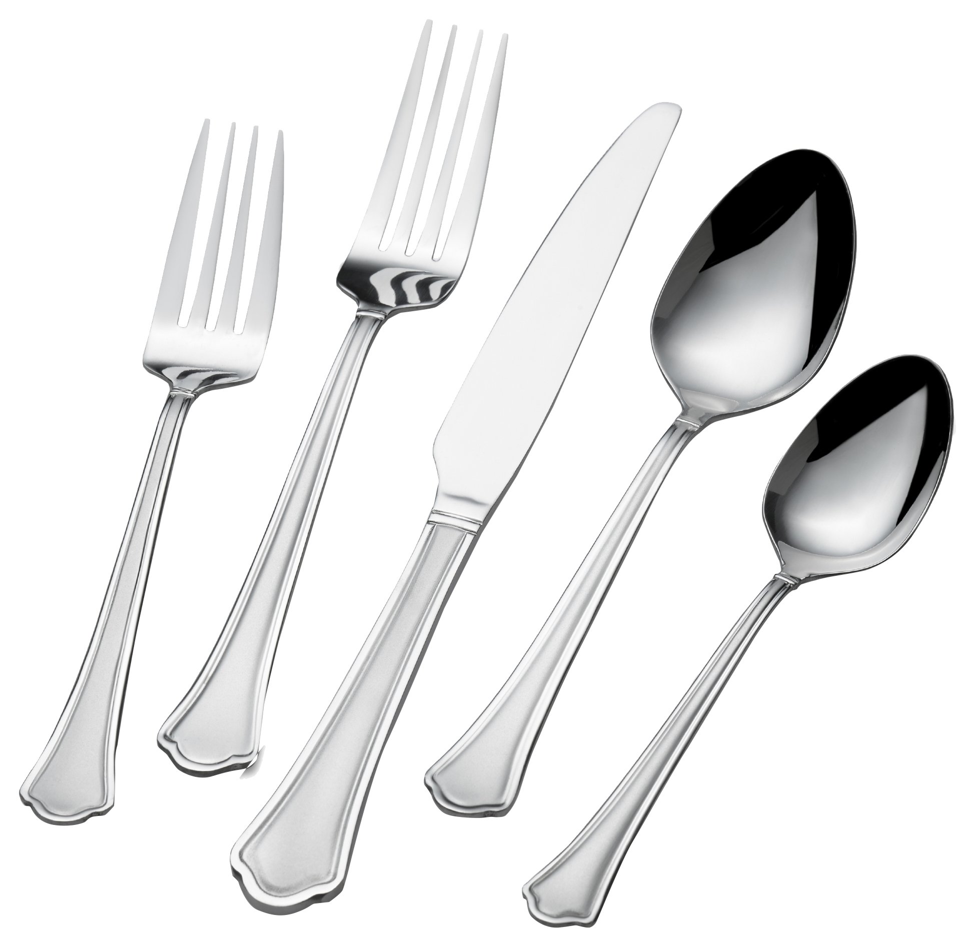 International Silver Adventure 51-Piece Stainless Steel Flatware Set with Serving Utensils and Extra Teaspoons, Service for 8