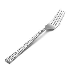 hammered 12 pieces dinner forks set, haware stainless steel 7.9 silverware set for home/kitchen/restaurant, classic elegant design large forks, mirror polished, dishwasher safe