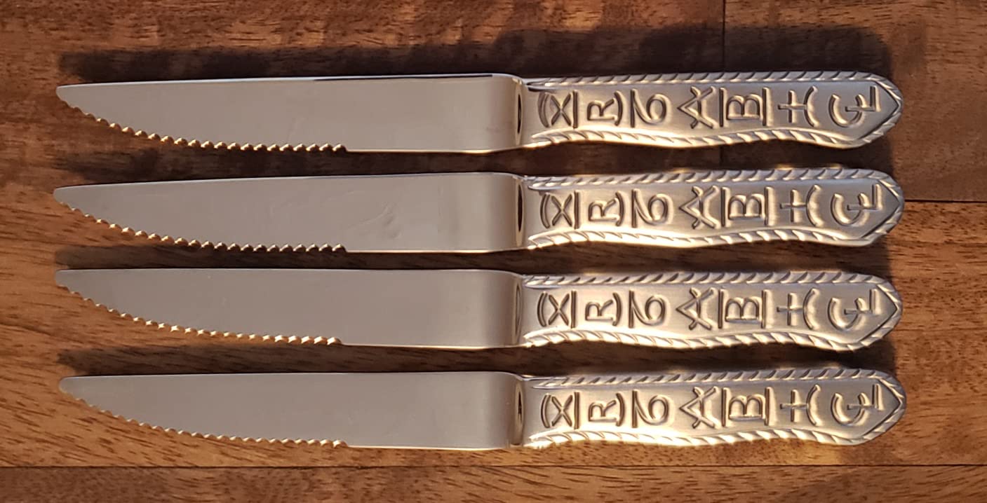 Cowboy Living Ranch Brands Stainless Silverware Steak Knife Set (4 piece)