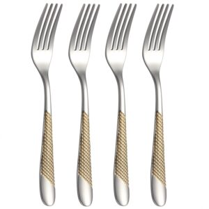 dinner forks set of 4 stainless steel forks silverware flatware dessert forks for home kitchen restaurant