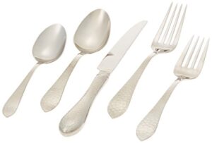 reed & barton hammered antique 5pc flatware place setting, 5 piece, silver
