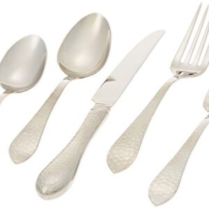 Reed & Barton Hammered Antique 5Pc Flatware Place Setting, 5 Piece, Silver