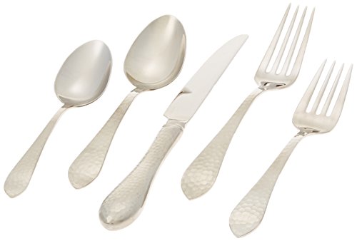 Reed & Barton Hammered Antique 5Pc Flatware Place Setting, 5 Piece, Silver