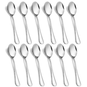 comicfs 12-piece demitasse espresso spoons, mini coffee spoon, 5 inches stainless steel small spoons for dessert, tea, appetizer