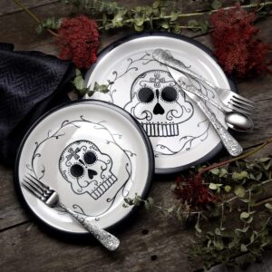 Liberty Tabletop Calavera (Skull) 20 Piece Flatware Set service for 4 18/10 Silverware Made in USA