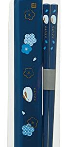 Skater Japanese Rabbit Blossom Chopstick and Case Blue