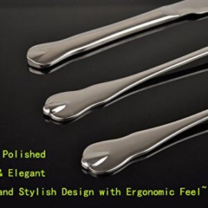 Large Soup Spoons, Large Stainless Steel Restaurant & Hotel Quality Round Soup Spoons, Set of 10