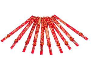 cafurty 10 pairs chinese bamboo chopsticks (10 pairs red chopsticks)