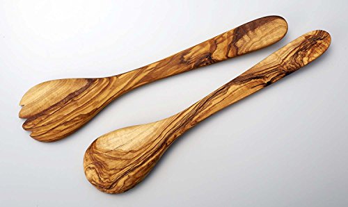 Naturally Med Olive Wood Salad Servers