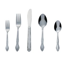 bon flora 20-piece stainless steel flatware silverware cutlery set, include knife/fork/spoon, dishwasher safe, service for 4