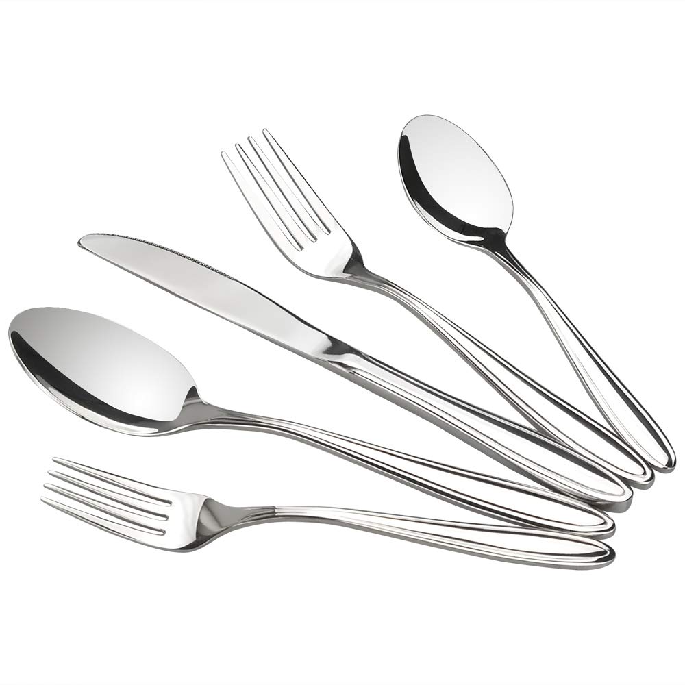 Jekiyo 18/10 Stainless Steel Flatware Sets, Heavy Duty Silverware 30-Piece