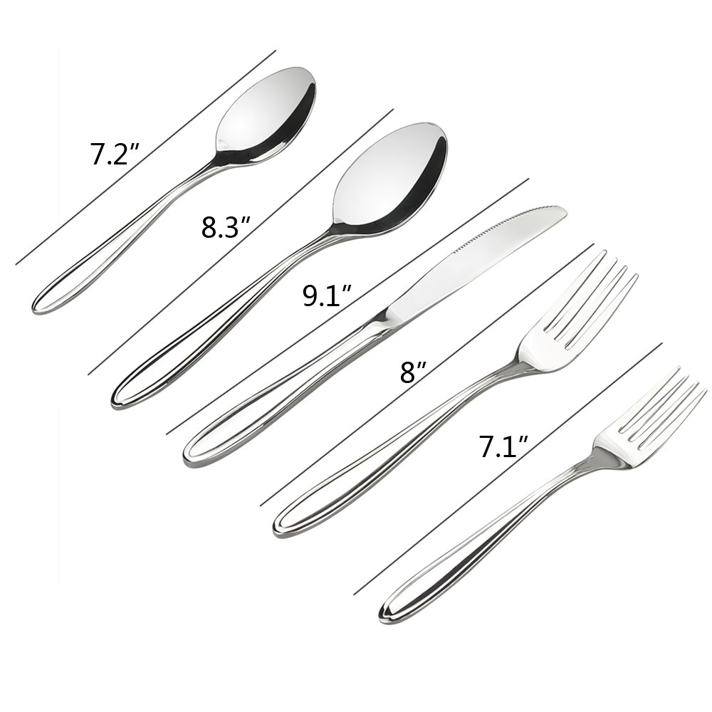 Jekiyo 18/10 Stainless Steel Flatware Sets, Heavy Duty Silverware 30-Piece