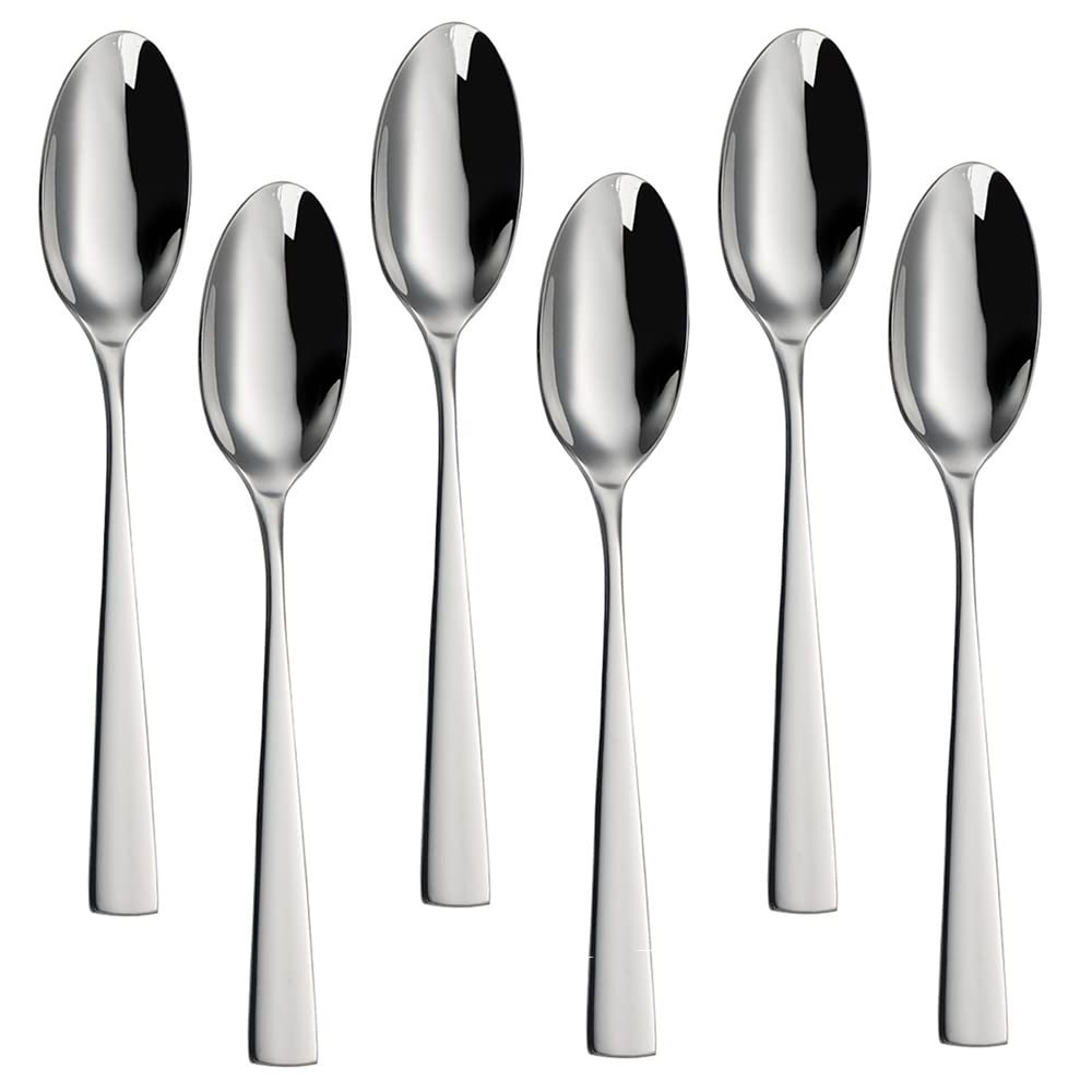 6 Pieces large Soup Spoons, Stainless Steel Spoon Premium Food Grade Large Dinner Spoons Unique Large Capacity Spoon Head Design can Accommodate more Food, Can Also be used as a Family Serving Spoon