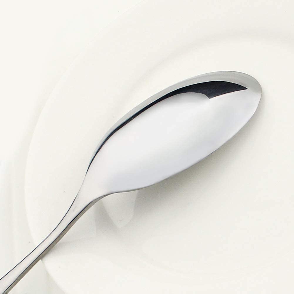 6 Pieces large Soup Spoons, Stainless Steel Spoon Premium Food Grade Large Dinner Spoons Unique Large Capacity Spoon Head Design can Accommodate more Food, Can Also be used as a Family Serving Spoon