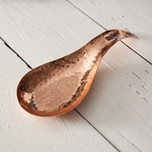 ctw home collection 370726 stamped copper spoon rest, 9.25-inch width