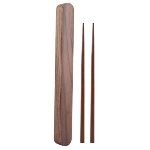 wooden chopsticks set, wooden reusable chopsticks set with chopsticks case easy to carry eco-friendly