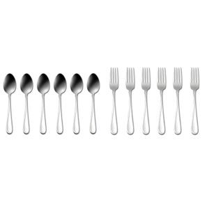oneida flatware flight, teaspoons, set of 6 & flight dinner forks, set of 6