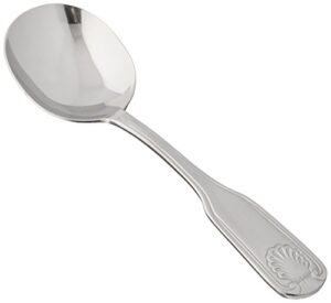 winco 12-piece toulouse bouillon spoon set, 18-0 extra heavy weight stainless steel