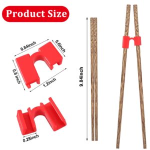 10 Pairs Reusable Chopstick Helpers Chopsticks Hinges Connector Practice Chinese Chop Stick Training Chopsticks for Adults, Beginner, Trainers or Learner (Chopsticks Included)