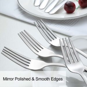 72 Pieces Dinner Forks (8 inches) and Dinner Spoons (7.4 inches), Pleafind Forks Silverware and Spoons Silverware, Contains 36 Pieces Forks and 36 Pieces Spoons, Use for Home, Kitchen, Restaurant