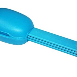 Tupperware Snap Together Cutlery Utensils Fork Knife Spoon Set Travel Case Blue