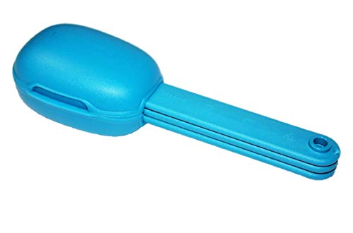 Tupperware Snap Together Cutlery Utensils Fork Knife Spoon Set Travel Case Blue