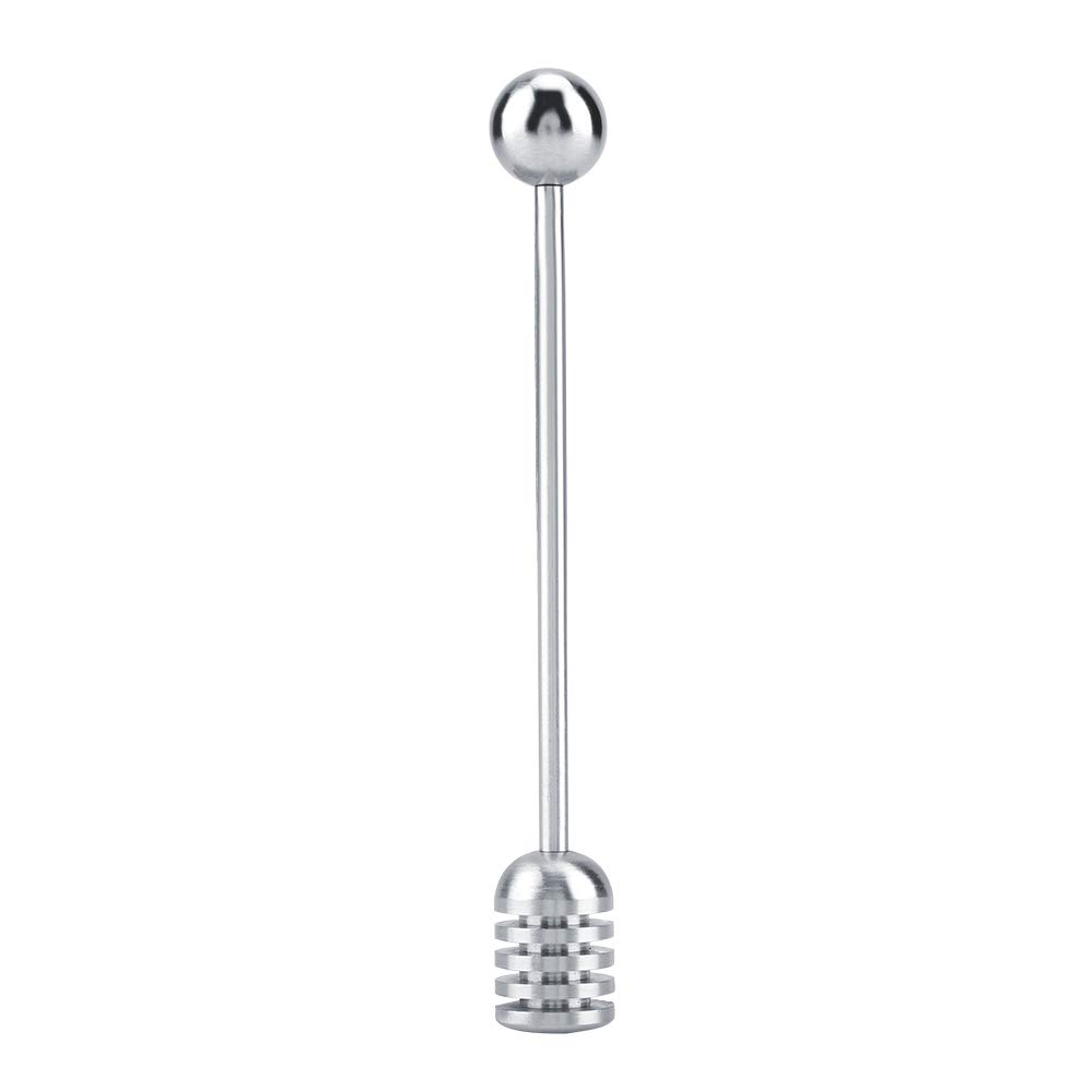 Fdit Solid Stainless Steel Honey Dipper Drizzler Stirrer Spoon Mixing Stick Tool